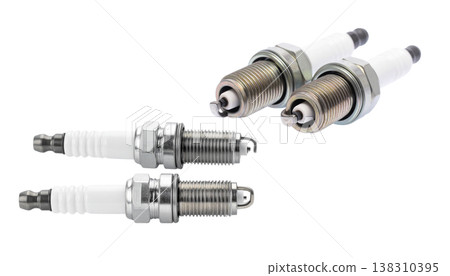 Spark plug on a white background. 138310395