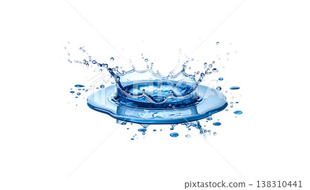 water splash in blue water water splash in blue water 138310441