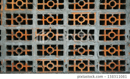 close up of old concrete wall texture background. old brick wall of an ancient building. 138311081