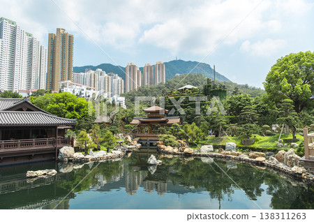 Minami Ren'en Pond, a park surrounded by skyscrapers 138311263