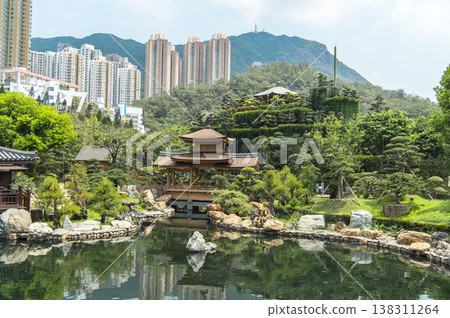 Minami Ren'en Pond, a park surrounded by skyscrapers Minami Ren'en Pond, a park surrounded by skyscrapers 138311264