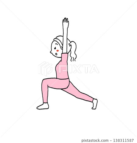Illustration of a yoga woman 138311587