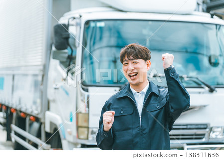 Middle-aged truck driver Middle-aged truck driver 138311636