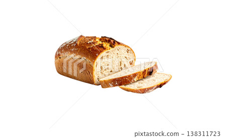 Freshly baked rye bread on a white background. Freshly baked rye bread on a white background. 138311723