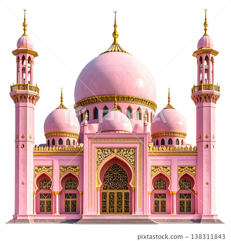 Sheikh Zayed Grand Mosque on a white background 138311843