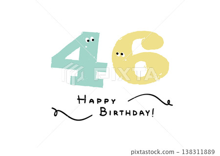 Hand-drawn number illustrations, simple and cute date material, April 6th 138311889