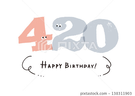 手繪數位插圖,簡約可愛的日期素材,4月20日 手繪數位插圖,簡約可愛的日期素材,4月20日 138311903