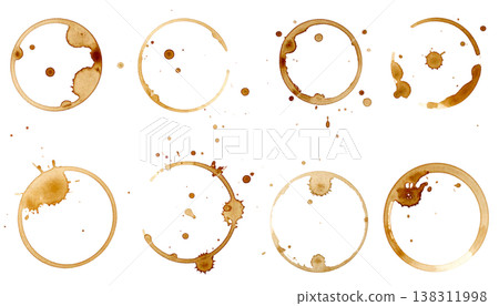 A wine glass stain on a white background. A wine glass stain on a white background. 138311998