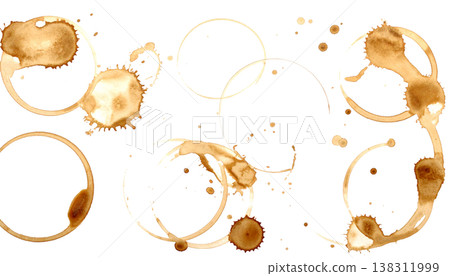 A wine glass stain on a white background. A wine glass stain on a white background. 138311999