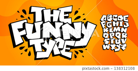 Funny Crunch Font Kid Logo Alphabet Cartoon Typography Childish Bold Letter Set, Creative Typographic Design for Carnival Music Fest Poster Headline and Logotype. Bright Comic Fonts. Vector Typeface Funny Crunch Font Kid Logo Alphabet Cartoon Typography Childish Bold Letter Set, Creative Typographic Design for Carnival Music Fest Poster Headline and Logotype. Bright Comic Fonts. Vector Typeface 138312108