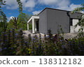 Modern modular minimalist house with low energy design, solar ready exterior and landscaped garden 138312182