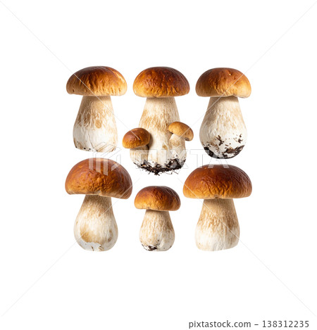 Mushrooms on a white background. Mushrooms on a white background. 138312235