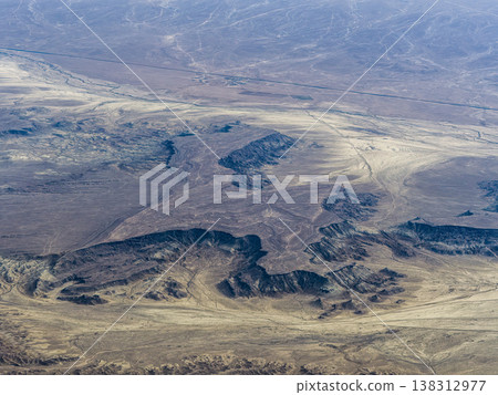Aerial view of the Ustyurt Plateau - Mangystau, Kazakhstan 138312977