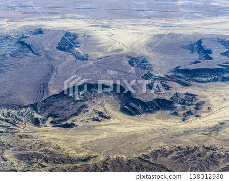 Aerial view of the Ustyurt Plateau - Mangystau, Kazakhstan 138312980