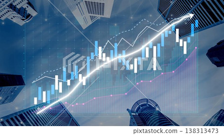 Aerial View of Urban Business District with Financial Graphs and Data Trendlines Representing Growth and Market Analysis Copula Aerial View of Urban Business District with Financial Graphs and Data Trendlines Representing Growth and Market Analysis Copula 138313473