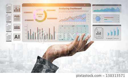 Financial data dashboard and budget analysis concept Parse Financial data dashboard and budget analysis concept Parse 138313571