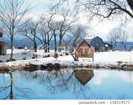Shizuoka Prefecture, Fumotoppara Campground on a snowy morning, March Shizuoka Prefecture, Fumotoppara Campground on a snowy morning, March 138314577