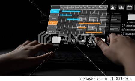 Project timeline Gantt chart with task management overview Parse 138314765