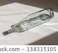 Glass bottle, water, minimalist, falls over 138315105