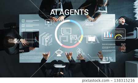 Innovative Collaboration of AI Agents in a Modern Office Setting with Data Analysis and Interactive Chats in a Team Meeting Environment Gluon 138315216