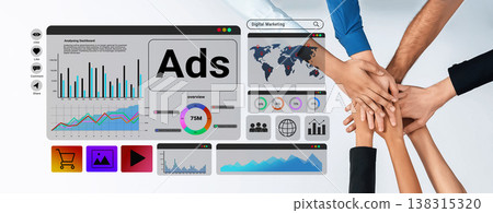 Digital marketing dashboard and advertising analysis overview Parse 138315320