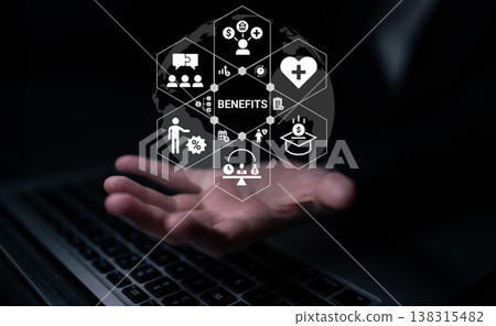 Employee benefits program and workplace productivity concept Parse Employee benefits program and workplace productivity concept Parse 138315482