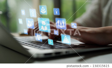 Leadership icons symbolize teamwork, vision, and decision-making. Funnel Leadership icons symbolize teamwork, vision, and decision-making. Funnel 138315615