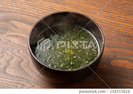 Aosa Soup: A Japanese-style soup dish with a rich aroma of the sea. 138315628