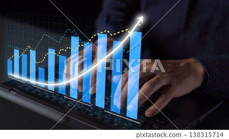 Hands Typing on Laptop with Financial Graphs and Data Analysis, Showcasing Growth Trends and Business Insights in a Modern Digital Workspace Copula Hands Typing on Laptop with Financial Graphs and Data Analysis, Showcasing Growth Trends and Business Insights in a Modern Digital Workspace Copula 138315714