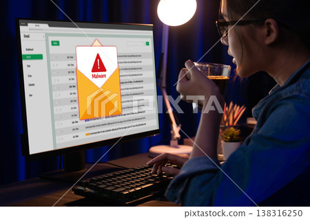Cyber attack malware alert show computer screen display threat detected brisk Cyber attack malware alert show computer screen display threat detected brisk 138316250