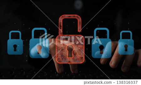 Cybersecurity Breach Highlighting Data Vulnerability Marrow 138316337