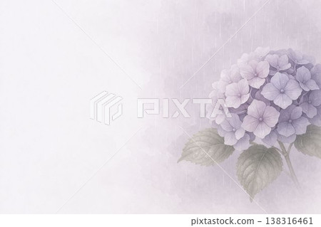 水彩繡球花的特寫 138316461