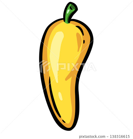 Hot Chilli Jalapeno Vector Cartoon Illustration Spicy Character 138316615