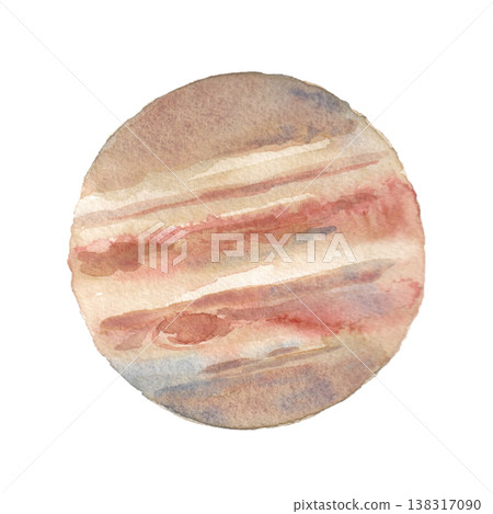 一幅木星的水彩插圖。 一幅木星的水彩插圖。 138317090