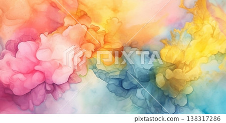 Pastel fluid watercolor abstract background. AI Generated Pastel fluid watercolor abstract background. AI Generated 138317286