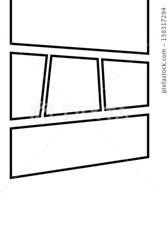 Irregular panel layout template for manga and comics (3 columns) Irregular panel layout template for manga and comics (3 columns) 138317294