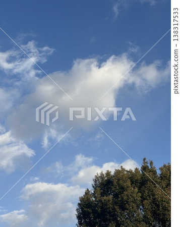 blue sky and white clouds 138317533