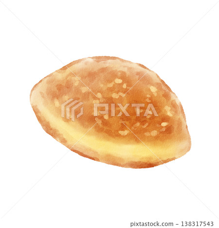 Curry bread, hand-drawn, watercolor style 138317543