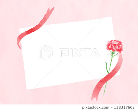 康乃馨和留言卡背景插圖 康乃馨和留言卡背景插圖 138317602
