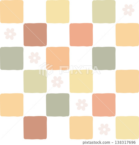 Floral Geometric Tile Pattern Vector 138317696
