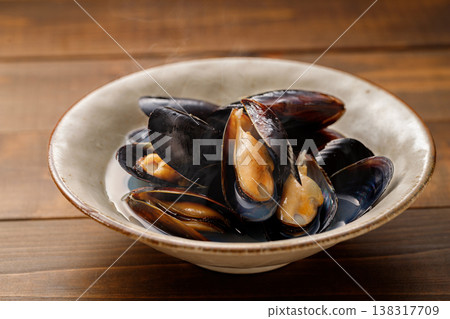Steamed mussels Steamed mussels 138317709