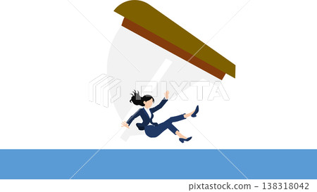 一幅描繪女商人乘船航行的插圖。 138318042