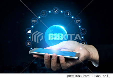 Global B2B Business Growth and Market Expansion Strategy Motif 138318310