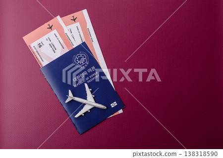 Korea, Korean passport for travel, immigration, or identity verification. Korean passport 138318590