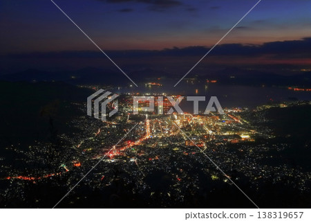[Hiroshima Prefecture] Night view of Kure city seen from Haigamine Observatory (one of the three major night views in Chugoku and Shikoku) 138319657