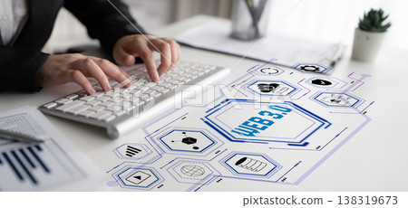 User Interface for Web 3.0 Technology and Applications Motif 138319673