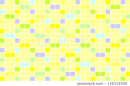 Geometric pattern, square, yellow, green, blue 138319709