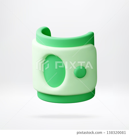 Green paper money roll 3d illustration Green paper money roll 3d illustration 138320081