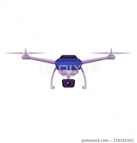 Drone or quadcopter with a camera, a modern unmanned aerial vehicle. Drone or quadcopter with a camera, a modern unmanned aerial vehicle. 138320101