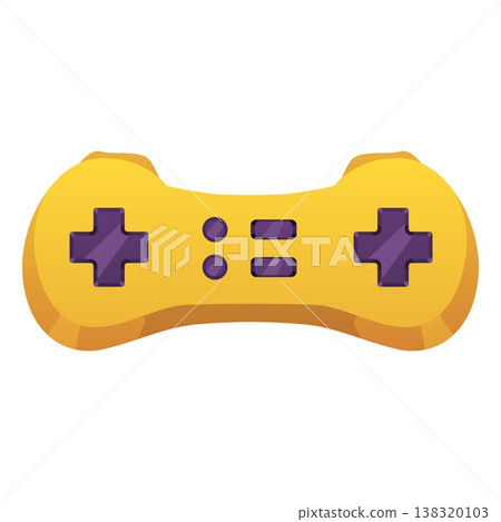 Gamepad yellow joystick, vector flat game device wireless controller, portable videogame handheld equipment with buttons Gamepad yellow joystick, vector flat game device wireless controller, portable videogame handheld equipment with buttons 138320103